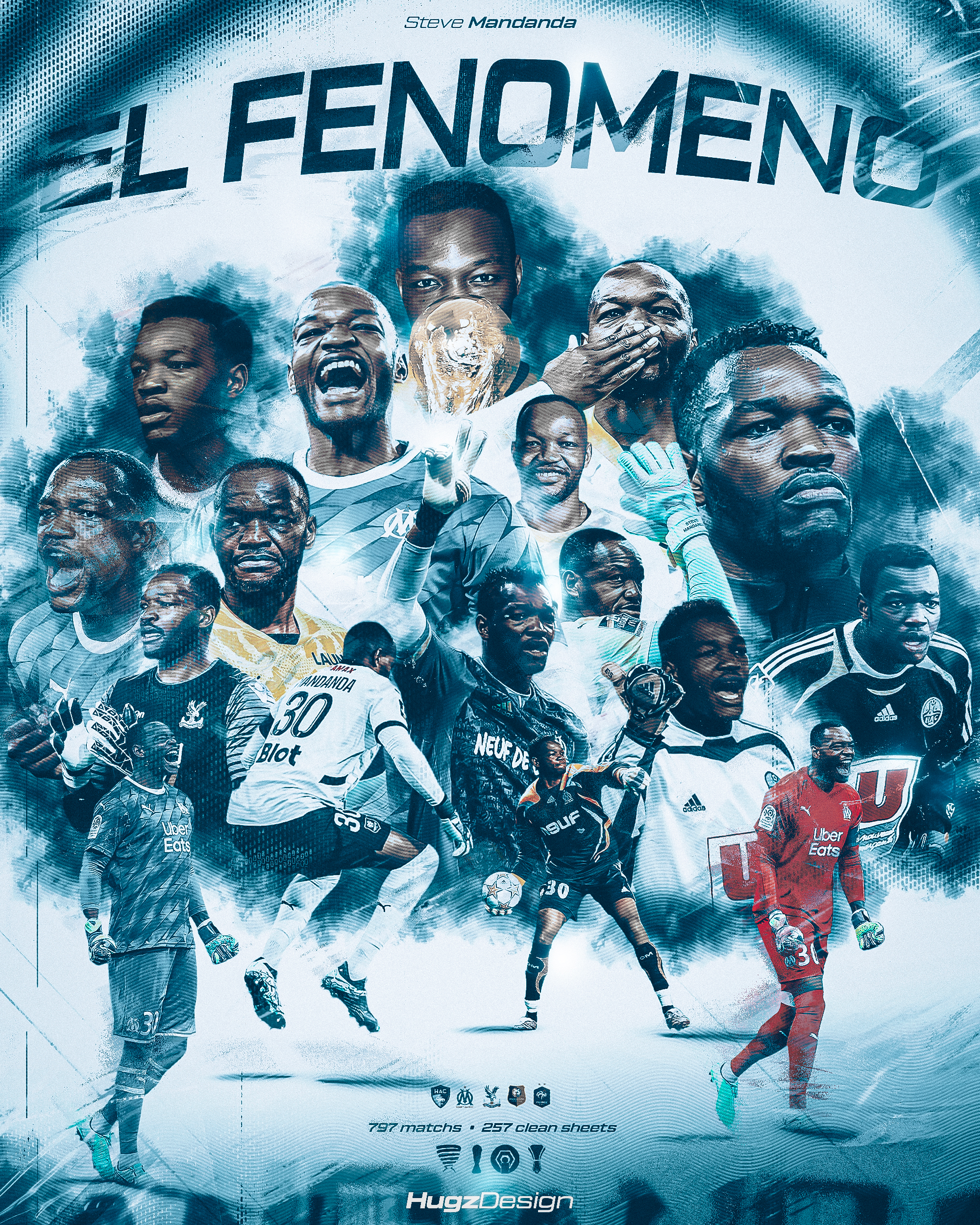 Création visuelle Steve Mandanda - storytelling sportif